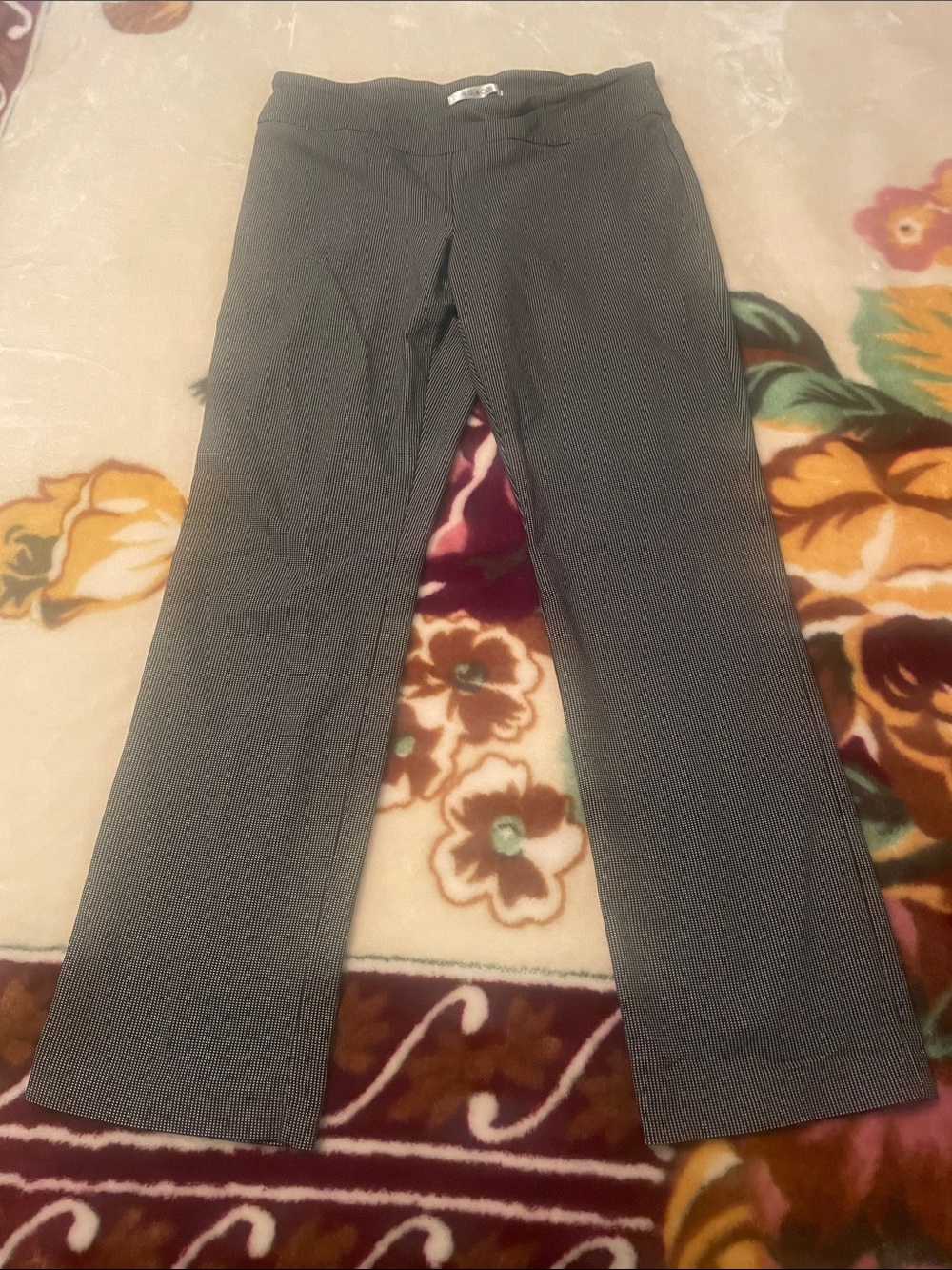 S.C. & Co. Women’s Gray Micro-Check Dress Pants Size 14